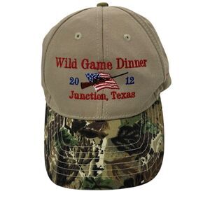 Unique! OTTO Embroidery 2012 Camo wild game dinner Texas hat America usa